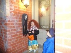 Abby & Aiden on their way out to trick or treat
