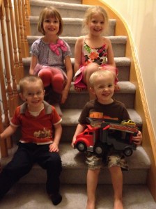 Aiden with Willie Abby & Ava