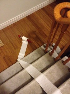 Blizzard rolling down the stairs in the TP