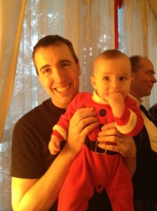 Uncle Peter with nephew Macklan.