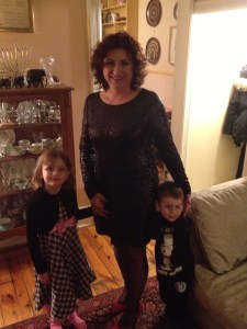 Abby, Aiden & Melissa getting ready to party