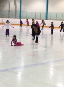 Abby on hanging out on the ice
