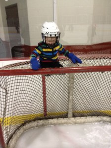 Aiden hanging out on the net at the Douro Arena
