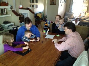 At the Miller's for the lunch