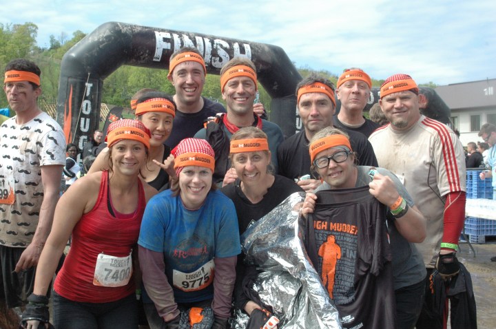 Post-Race Picture: Brian, Doug, Chris, Melanie, Keli, Julie, Brenda's firend, Brenda, Tim (???) and Peter