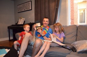 Peter holding watch heart rate monitor he got