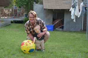 Peter playing with Macklan