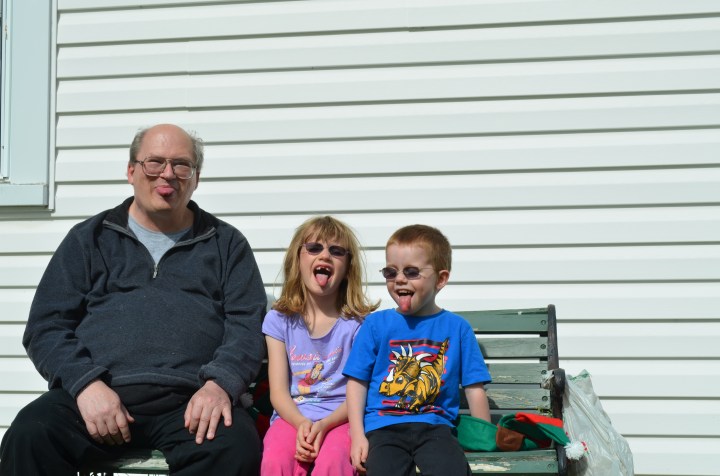 Bruce, Abby & Aiden showing off their tongues
