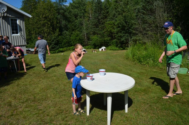 Ava & Aiden playing m&m game