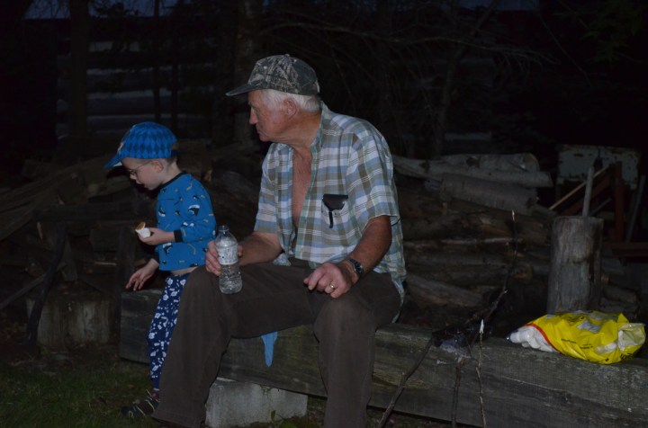 Aiden with Great Uncle Sam