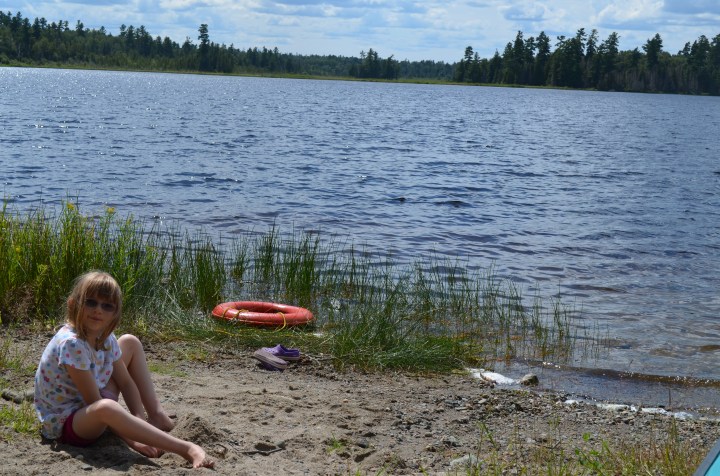 Abby playing in the sand
