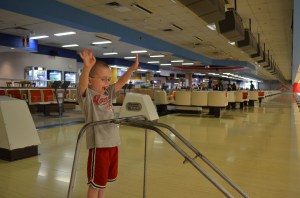 Aiden celebrating his shot