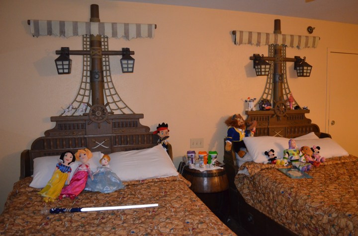 The toys arranged in our room when we returned at the end of the day