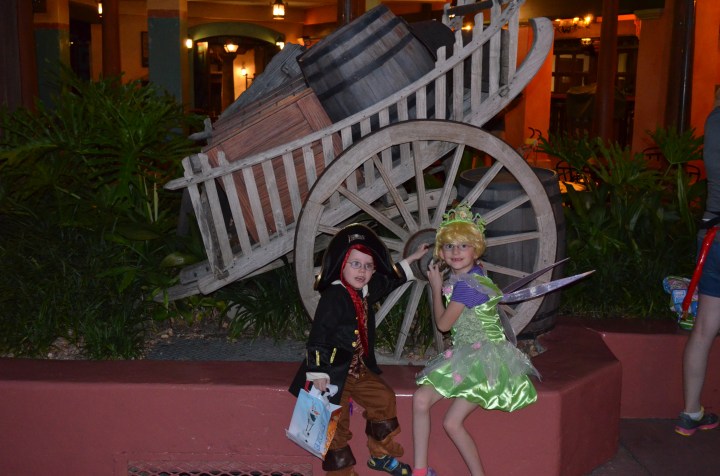 Kids dressed up for Trick or Treating