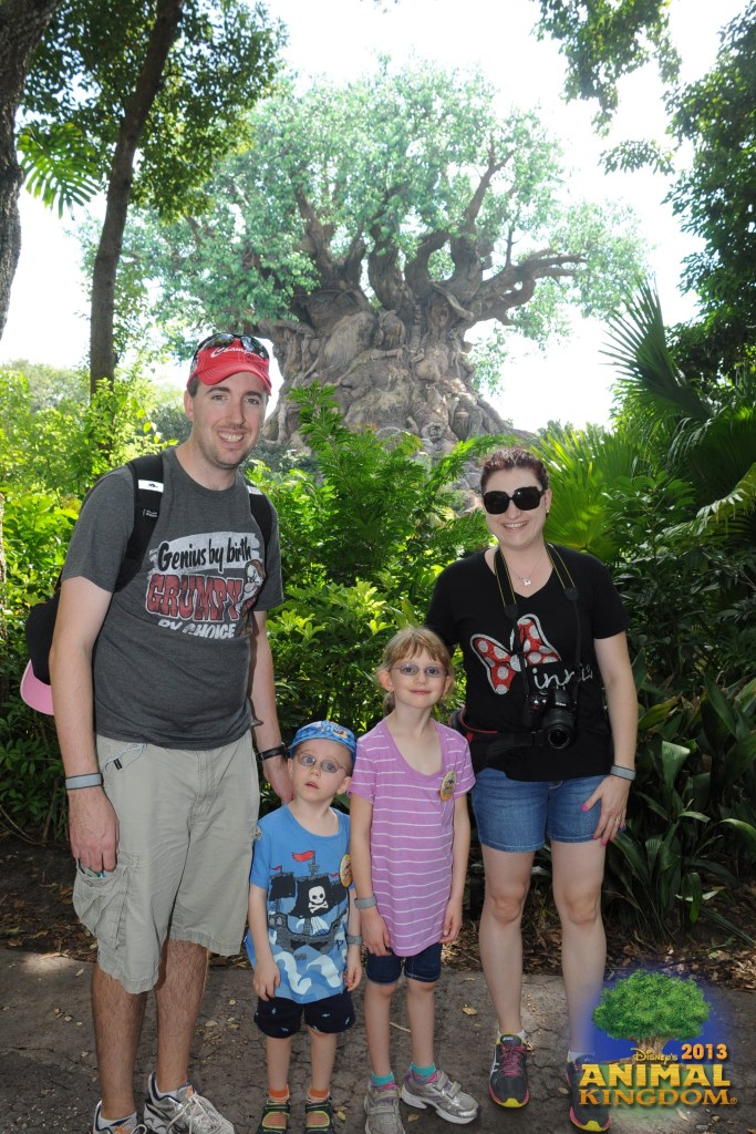 The family in front of the Tree of Life