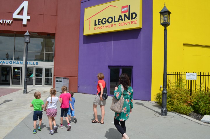 Rachel, Melissa and the kids on their way into Legoland
