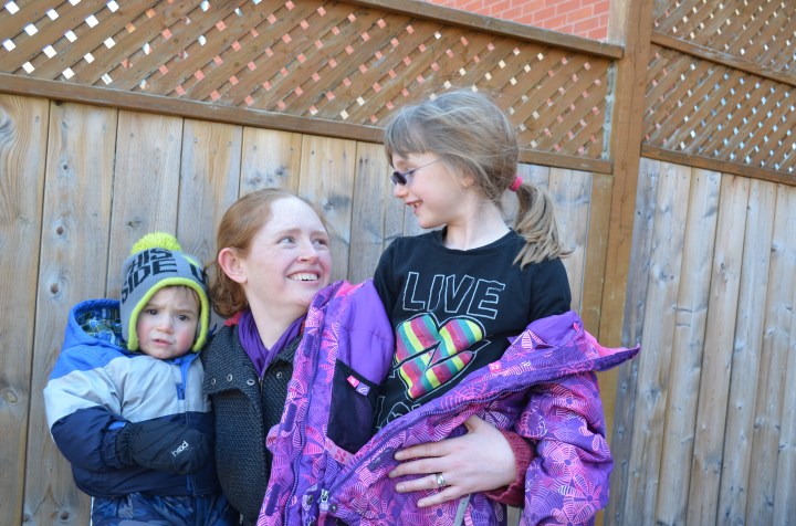 Aunt Julie with Macklan and Abby.