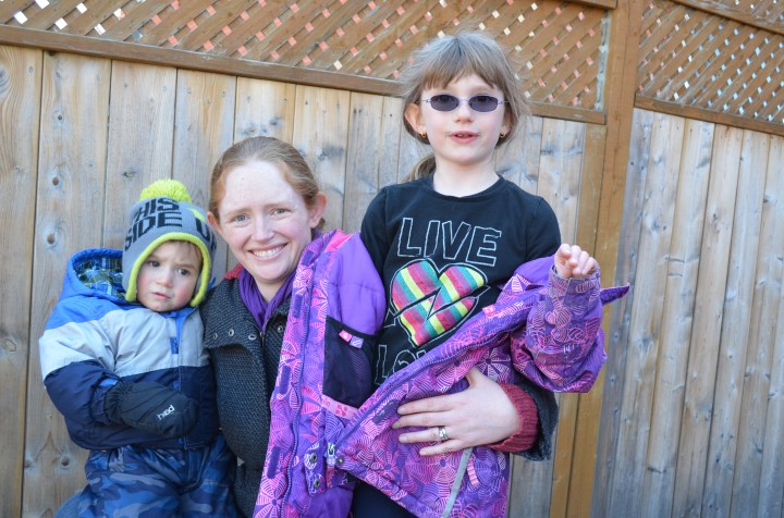 Aunt Julie with Macklan and Abby.