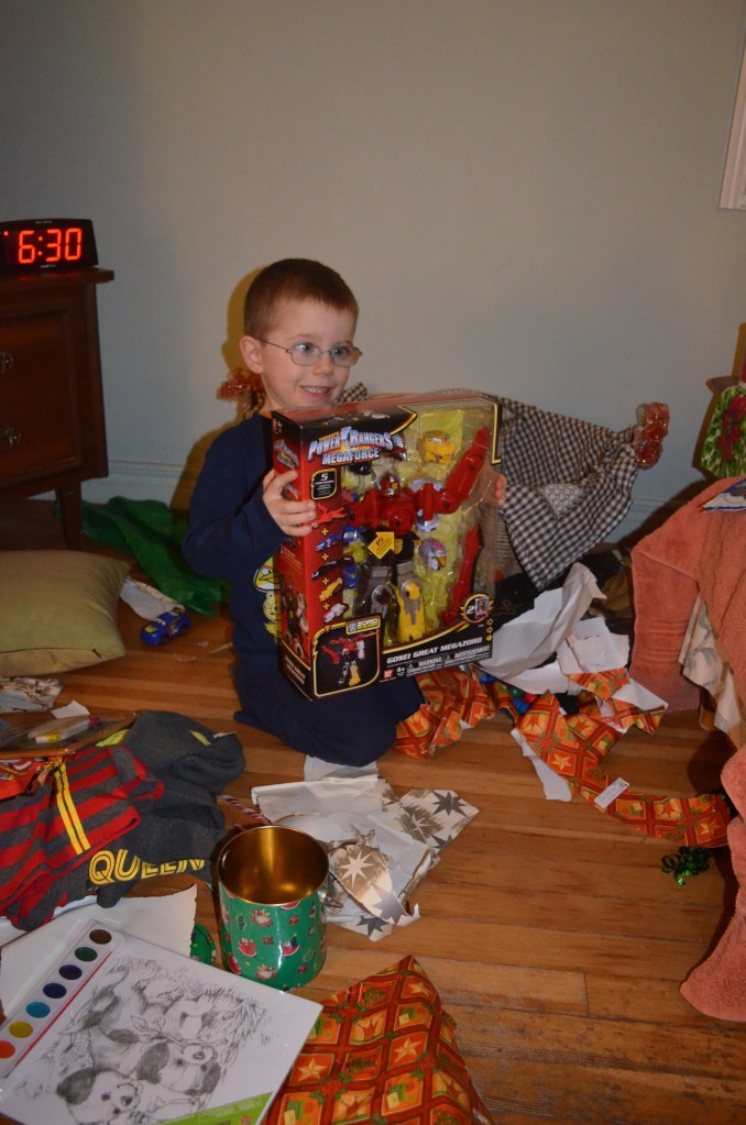 Aiden with his transformer