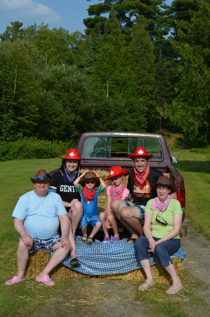 Bruce, Melissa, Aiden, Abby, Peter and Jackie in our cowboy attire.