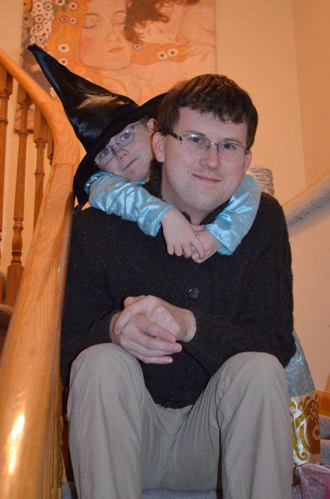 Aiden the witch hanging out with Uncle Shawn