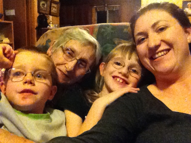 Auntie Joyce, Melissa, Abby and Aiden selfie :)