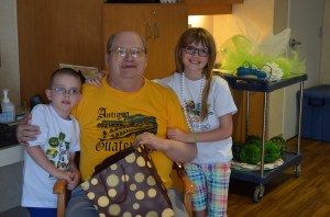 Abby and Aiden with Grandpa
