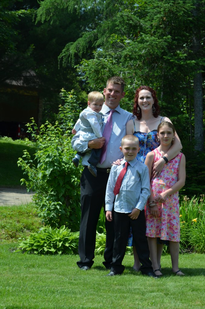 Martin, Holly with Jasper, Sage and Colton after the Christening.