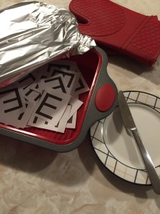 Brown "E's" for the kids.