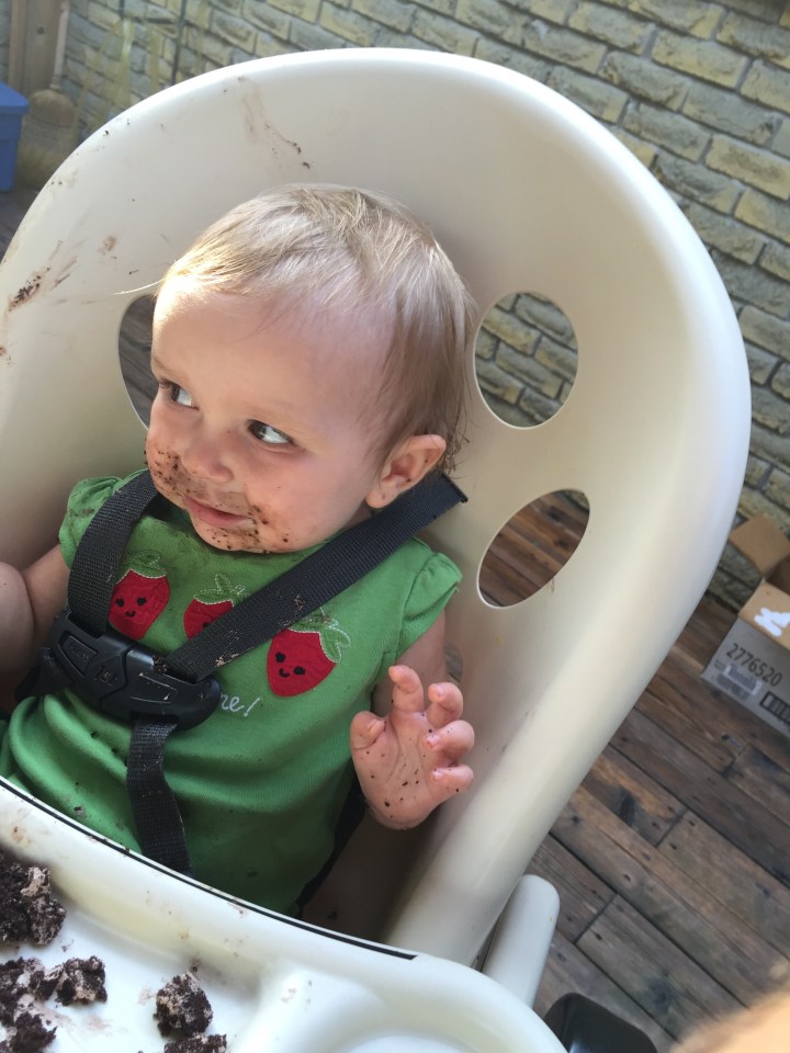 Eva enjoying her cake